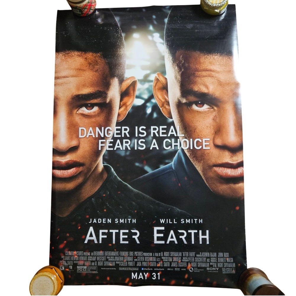 After‎ Earth 2013 Original Advance Movie Poster 27x40 Jaden & Will Smith D/S